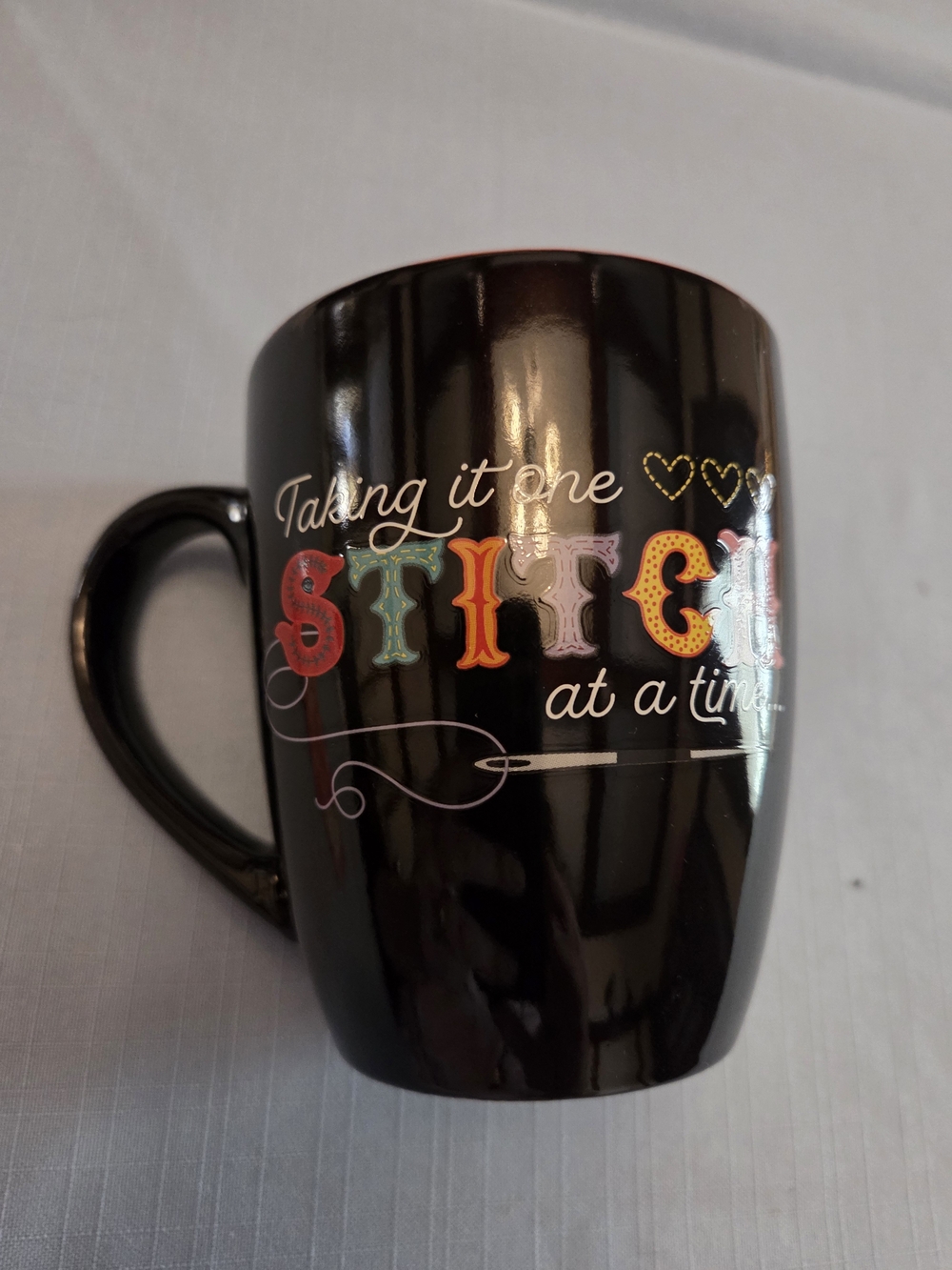"Taking it one stitch at a time" Ceramic Mug